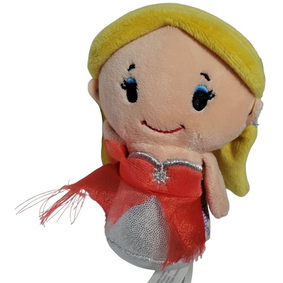 Hallmark Itty Bitty Holiday Barbie 4 inch Plush Red Dress Blonde Stuffed Animal - Picture 1 of 7